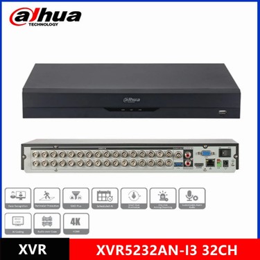 XVR5232AN-I3 DAHUA 32 KANAL H.265+ XVR (2X16 TB SATA) DVR KAYIT CİHAZI